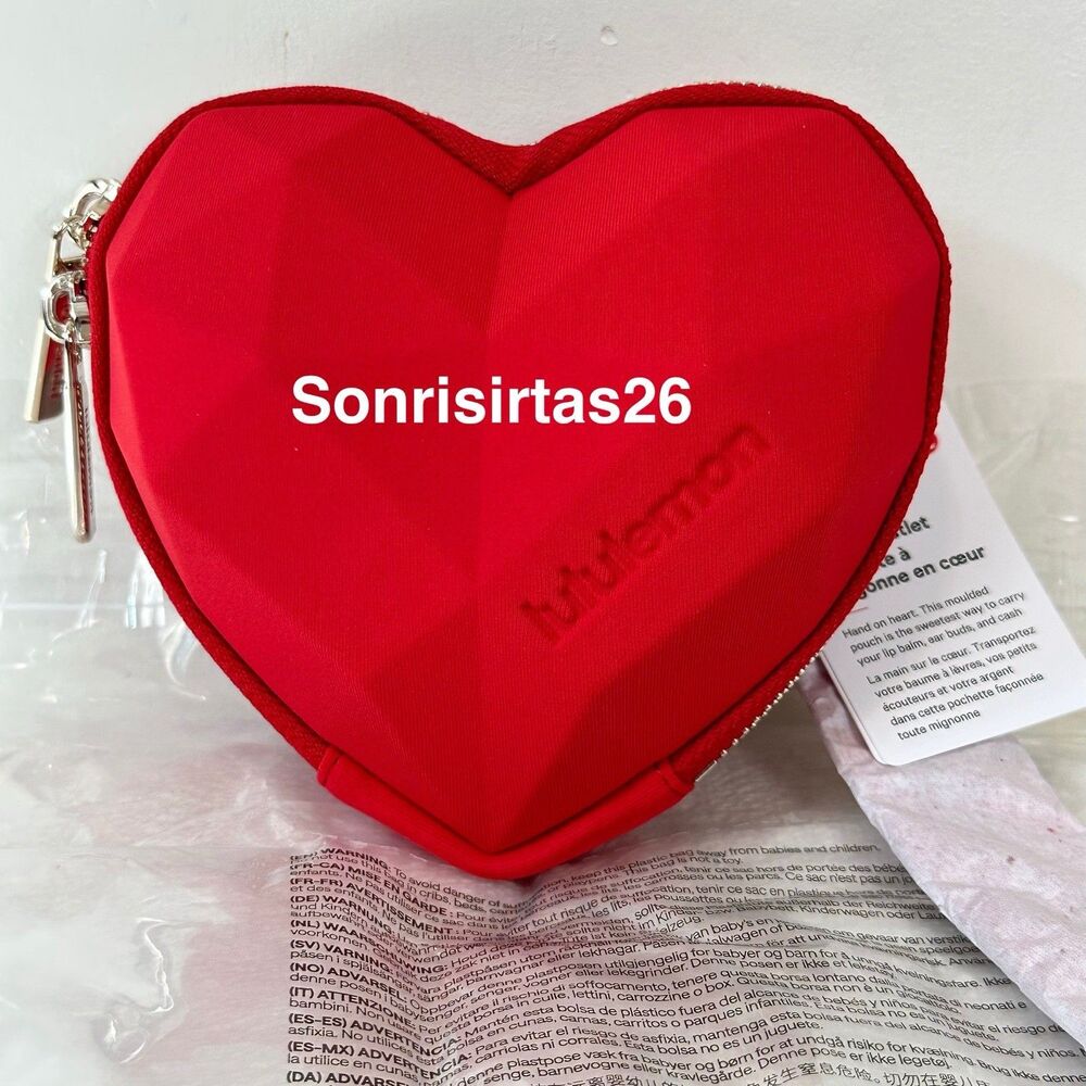Lululemon Lunar New Year Valentine’s Limited Edition Heart Wristlet Oxford Red
